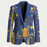 Amun Blazer Ancient Egyptian Hieroglyphic, Pharaoh and Scarab - Wonder Print Shop