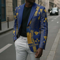 Amun Blazer Ancient Egyptian Hieroglyphic, Pharaoh and Scarab - Wonder Print Shop