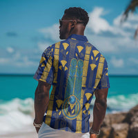 Amun Hawaiian Shirt Ancient Egyptian Hieroglyphic, Pharaoh and Scarab - Wonder Print Shop