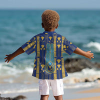 Amun Kid Hawaiian Shirt Ancient Egyptian Hieroglyphic, Pharaoh and Scarab - Wonder Print Shop
