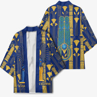 Amun Kimono Ancient Egyptian Hieroglyphic, Pharaoh and Scarab - Wonder Print Shop