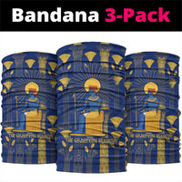 Amun Neck Gaiter Ancient Egyptian Hieroglyphic, Pharaoh and Scarab - Wonder Print Shop