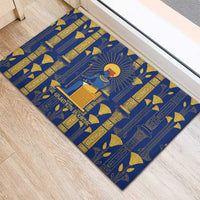 Amun Rubber Doormat Ancient Egyptian Hieroglyphic, Pharaoh and Scarab - Wonder Print Shop