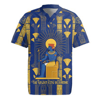 Amun Rugby Jersey Ancient Egyptian Hieroglyphic, Pharaoh and Scarab - Wonder Print Shop