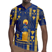 Amun Rugby Jersey Ancient Egyptian Hieroglyphic, Pharaoh and Scarab - Wonder Print Shop