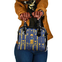 Amun Shoulder Handbag Ancient Egyptian Hieroglyphic, Pharaoh and Scarab - Wonder Print Shop