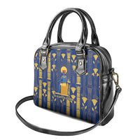 Amun Shoulder Handbag Ancient Egyptian Hieroglyphic, Pharaoh and Scarab - Wonder Print Shop