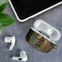 Anubis AirPods Case Ancient Egyptian Aged Papyrus, Scales of Justice, and Egyptian Hieroglyph - Wonder Print Shop