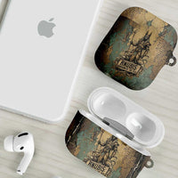 Anubis AirPods Case Ancient Egyptian Aged Papyrus, Scales of Justice, and Egyptian Hieroglyph - Wonder Print Shop