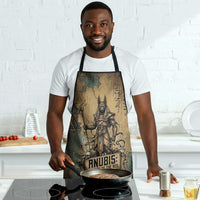 Anubis Apron Ancient Egyptian Aged Papyrus, Scales of Justice, and Egyptian Hieroglyph - Wonder Print Shop