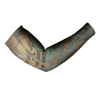 Anubis Arm Sleeves Ancient Egyptian Aged Papyrus, Scales of Justice, and Egyptian Hieroglyph - Wonder Print Shop