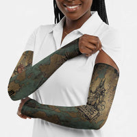 Anubis Arm Sleeves Ancient Egyptian Aged Papyrus, Scales of Justice, and Egyptian Hieroglyph - Wonder Print Shop