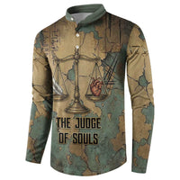 Anubis Button Sweatshirt Ancient Egyptian Aged Papyrus, Scales of Justice, and Egyptian Hieroglyph