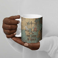 Anubis Ceramic Mug Ancient Egyptian Aged Papyrus, Scales of Justice, and Egyptian Hieroglyph - Wonder Print Shop