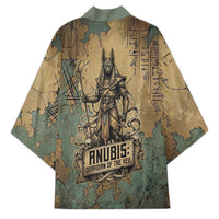 Anubis Kimono Ancient Egyptian Aged Papyrus, Scales of Justice, and Egyptian Hieroglyph - Wonder Print Shop