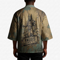 Anubis Kimono Ancient Egyptian Aged Papyrus, Scales of Justice, and Egyptian Hieroglyph - Wonder Print Shop
