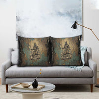 Anubis Pillow Cover Ancient Egyptian Aged Papyrus, Scales of Justice, and Egyptian Hieroglyph - Wonder Print Shop