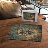 Anubis Puzzle Ancient Egyptian Aged Papyrus, Scales of Justice, and Egyptian Hieroglyph - Wonder Print Shop