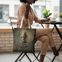 Anubis Tote Bag Ancient Egyptian Aged Papyrus, Scales of Justice, and Egyptian Hieroglyph - Wonder Print Shop