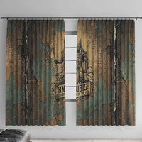 Anubis Window Curtain Ancient Egyptian Aged Papyrus, Scales of Justice, and Egyptian Hieroglyph - Wonder Print Shop
