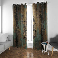 Anubis Window Curtain Ancient Egyptian Aged Papyrus, Scales of Justice, and Egyptian Hieroglyph - Wonder Print Shop