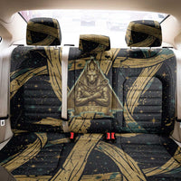 Anubis Ancient Egyptian Back Car Seat Cover with Starry Mummy Wrap Pattern, Anubis Warrior Illustration, and Pyramid - Wonder Print Shop