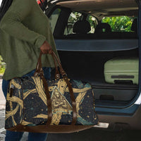 Anubis Ancient Egyptian Travel Bag with Starry Mummy Wrap Pattern, Anubis Warrior Illustration, and Pyramid - Wonder Print Shop