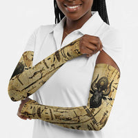 Apis Arm Sleeves Ancient Egyptian Papyrus Map, Egyptian Crown Bull Illustration - Wonder Print Shop