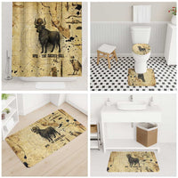 Apis Bathroom Set Ancient Egyptian Papyrus Map, Egyptian Crown Bull Illustration - Wonder Print Shop