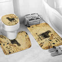 Apis Bathroom Set Ancient Egyptian Papyrus Map, Egyptian Crown Bull Illustration - Wonder Print Shop