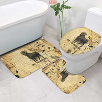 Apis Bathroom Set Ancient Egyptian Papyrus Map, Egyptian Crown Bull Illustration - Wonder Print Shop