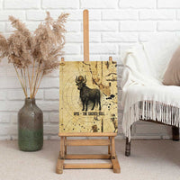 Apis Canvas Wall Art Ancient Egyptian Papyrus Map, Egyptian Crown Bull Illustration - Wonder Print Shop