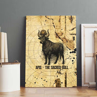 Apis Canvas Wall Art Ancient Egyptian Papyrus Map, Egyptian Crown Bull Illustration - Wonder Print Shop