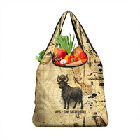 Apis Grocery Bag Ancient Egyptian Papyrus Map, Egyptian Crown Bull Illustration - Wonder Print Shop