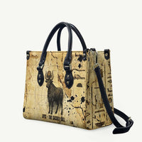 Apis Leather Bag Ancient Egyptian Papyrus Map, Egyptian Crown Bull Illustration - Wonder Print Shop