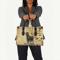 Apis Leather Bag Ancient Egyptian Papyrus Map, Egyptian Crown Bull Illustration - Wonder Print Shop