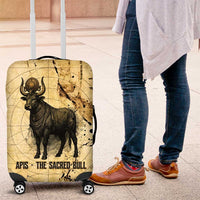 Apis Luggage Cover Ancient Egyptian Papyrus Map, Egyptian Crown Bull Illustration - Wonder Print Shop