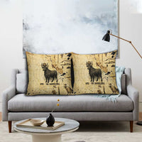 Apis Pillow Cover Ancient Egyptian Papyrus Map, Egyptian Crown Bull Illustration - Wonder Print Shop