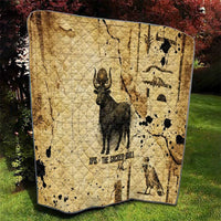 Apis Quilt Ancient Egyptian Papyrus Map, Egyptian Crown Bull Illustration - Wonder Print Shop