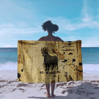 Apis Sarong Ancient Egyptian Papyrus Map, Egyptian Crown Bull Illustration - Wonder Print Shop