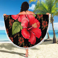 Uganda Beach Blanket with Hibiscus Flower Pattern and The Pearl of Africa Text