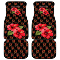 Uganda Car Mats with Hibiscus Flower Pattern and The Pearl of Africa Text