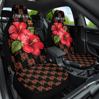 Uganda Car Seat Cover with Hibiscus Flower Pattern and The Pearl of Africa Text