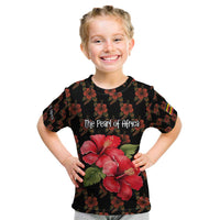 Uganda Kid T Shirt with Hibiscus Flower Pattern and The Pearl of Africa Text