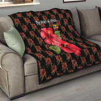 Uganda Quilt with Hibiscus Flower Pattern and The Pearl of Africa Text