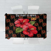Uganda Tablecloth with Hibiscus Flower Pattern and The Pearl of Africa Text