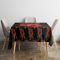 Uganda Tablecloth with Hibiscus Flower Pattern and The Pearl of Africa Text