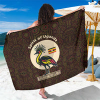 Uganda Sarong with Grey Crowned Crane and Tribal Pattern Spirit of Uganda Theme