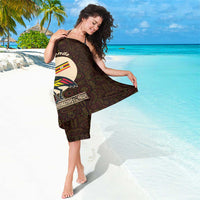 Uganda Sarong with Grey Crowned Crane and Tribal Pattern Spirit of Uganda Theme