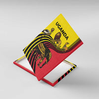 Uganda Canvas Wall Art with African Wildlife Elephant Lion and Crane in Tribal Pattern Design